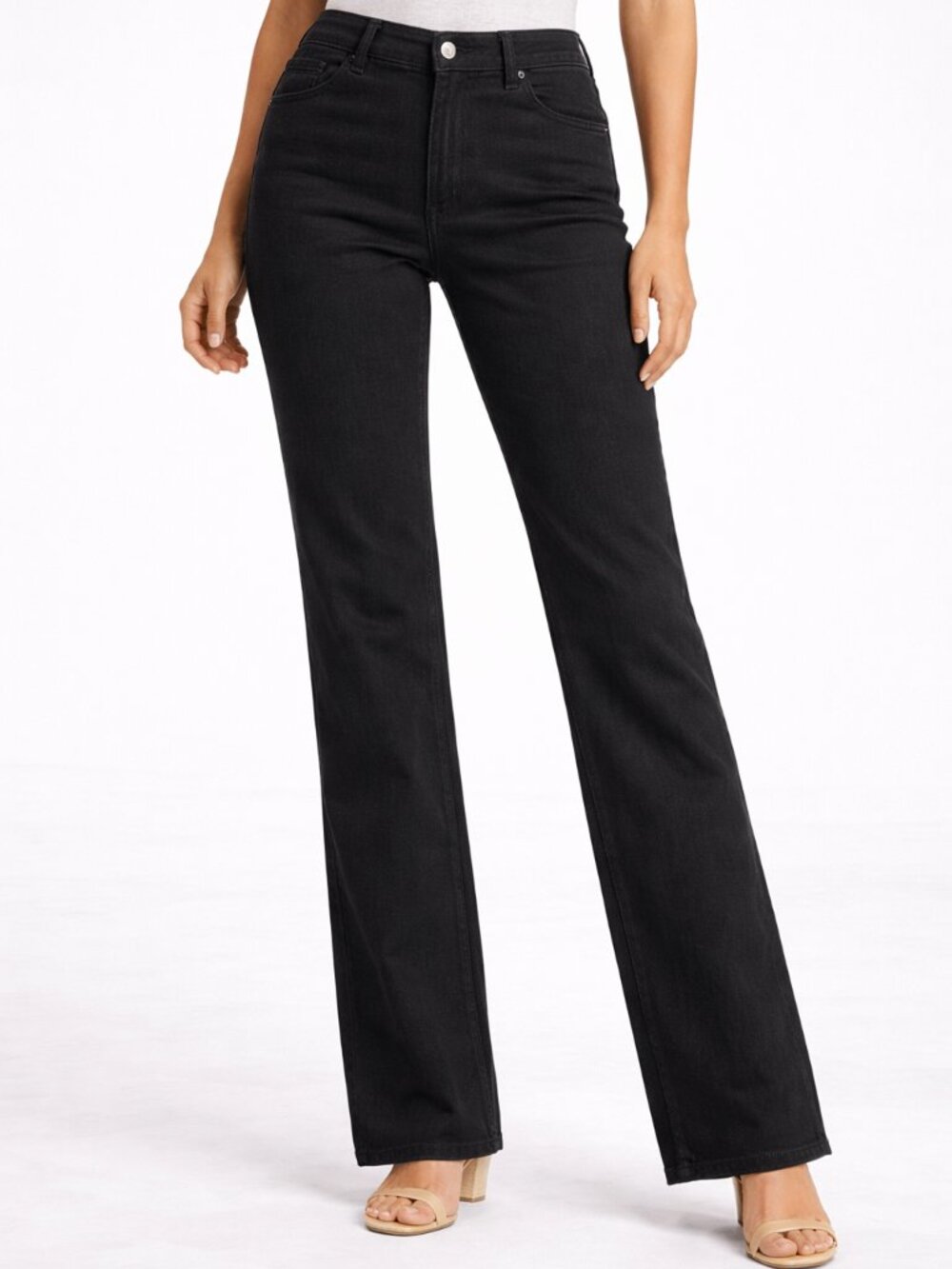 D&Co Signature Pants Button Front Stretch Black 4T Tall